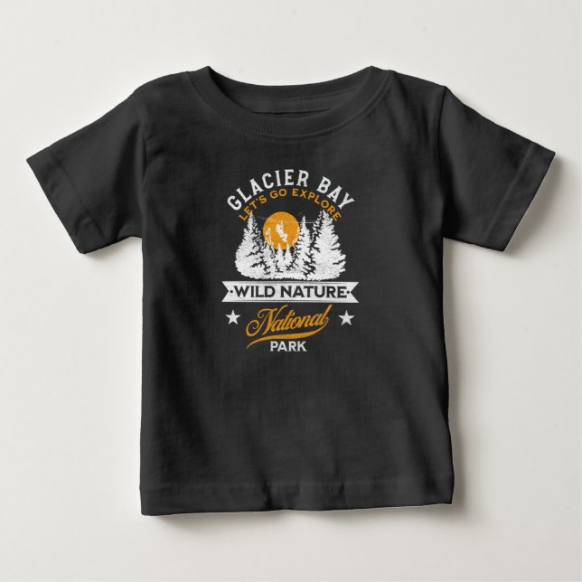 Camiseta Para Bebê Parque Nacional da Baía de Glacier (Frente)