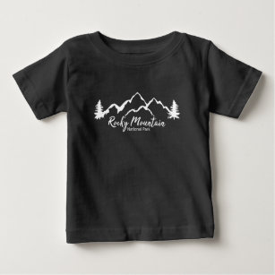Camiseta Para Bebê Parque Nacional das Montanhas Rochosas