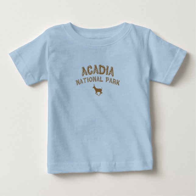 Camiseta Para Bebê Parque nacional do Acadia (Frente)