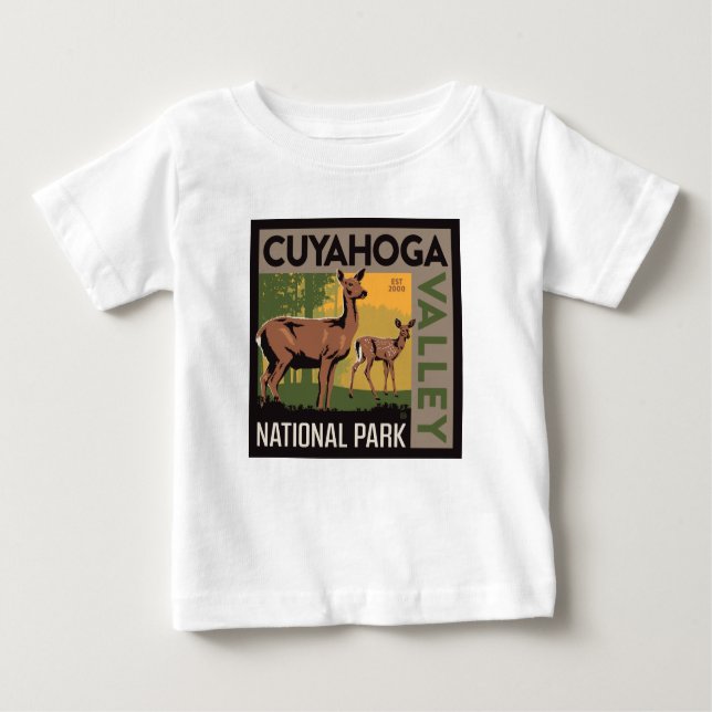 Camiseta Para Bebê Parque Nacional do Vale do Cuyahoga | Ohio (Frente)
