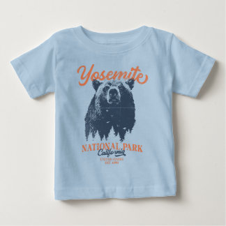 Camiseta Para Bebê Parque Nacional do Yosemite Grizzly Bear Californi