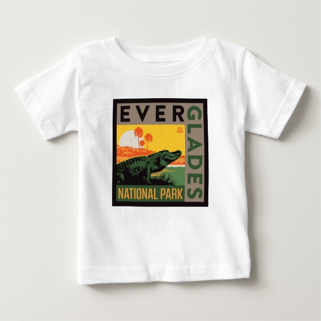 Camiseta Para Bebê Parque Nacional Everglades | Flórida (Frente)