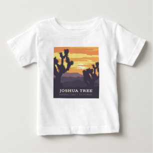 Camiseta Para Bebê Parque Nacional Joshua Tree   Califórnia