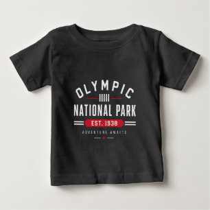 Camiseta Para Bebê Parque Nacional Olímpico Est 1938 Aventura Vintage