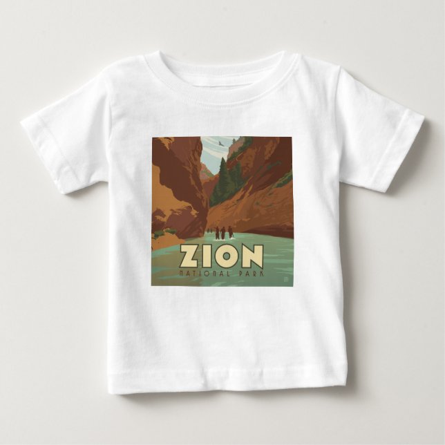 Camiseta Para Bebê Parque Nacional Zion | Estreitos (Frente)