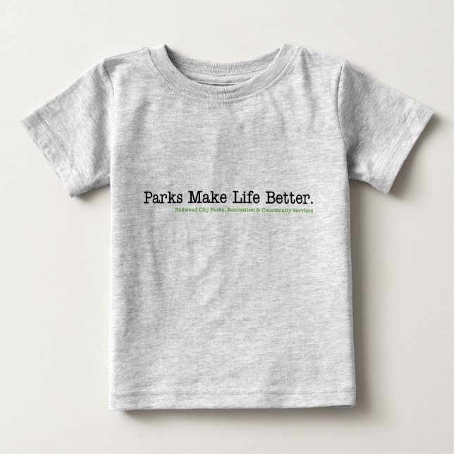 CAMISETA PARA BEBÊ PARQUES E RECREAÇÃO (Frente)