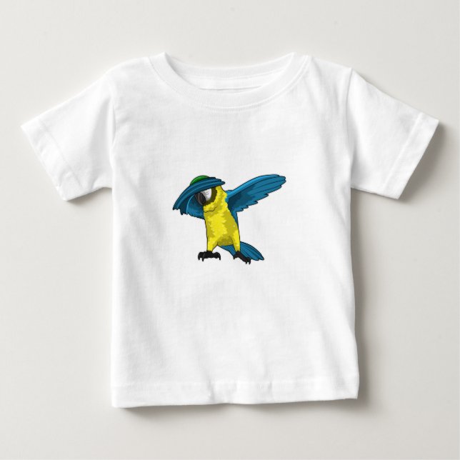 Camiseta Para Bebê Parrot at Hip Hop Dance Dab (Frente)