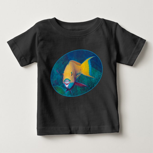 Camiseta Para Bebê Parrotfish Underwaterphoto - Photographic design | (Frente)