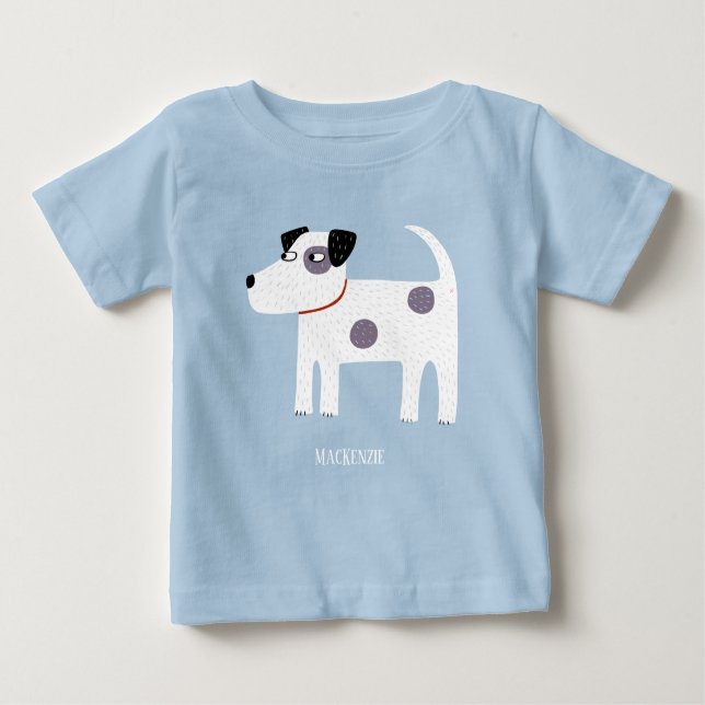 Camiseta Para Bebê Parson Jack Russell Terrier Dog Personalizado (Frente)