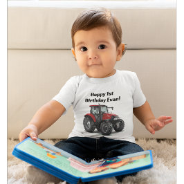 Camiseta Para Bebê Parte primeiro aniversario do equipamento de Fazen