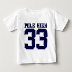 Camiseta Para Bebê Parte traseira alta de Polk Bundy