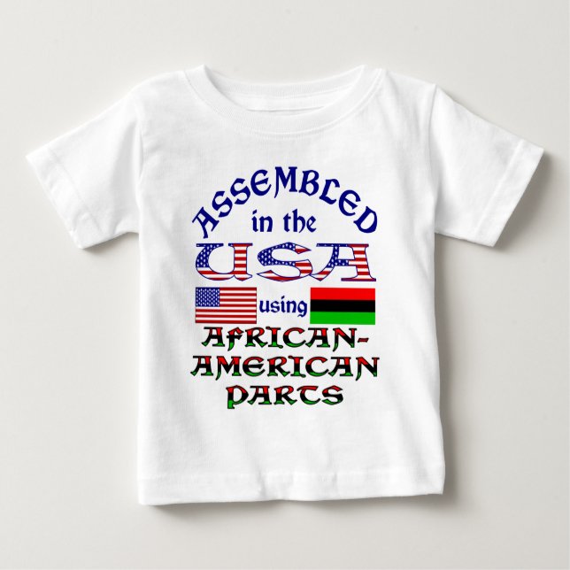 Camiseta Para Bebê Partes Afro-Americanas (Frente)