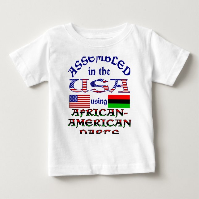 Camiseta Para Bebê Partes Afro-Americanas (Frente)