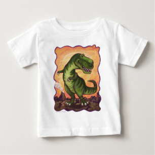 Camiseta Para Bebê Partes superiores da arte do tiranossauro