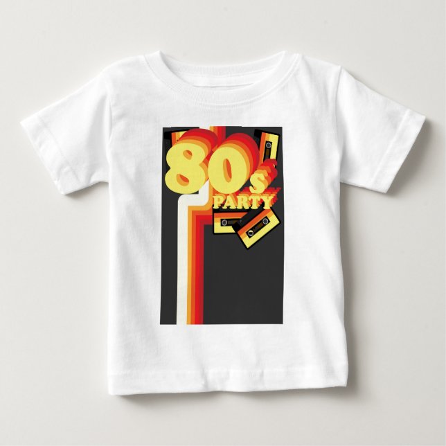 Camiseta Para Bebê partido 80s (Frente)