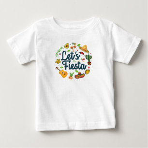 Camiseta Para Bebê Partido Cinco de Mayo deixa Fiesta no Festival Mex