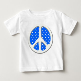 Camiseta Para Bebê Partido do sinal de paz no azul