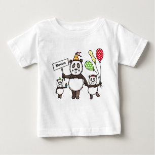Camiseta Para Bebê Partido Panda Personalizado