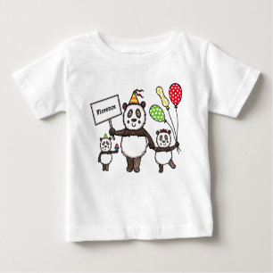 Camiseta Para Bebê Partido Panda Personalizado