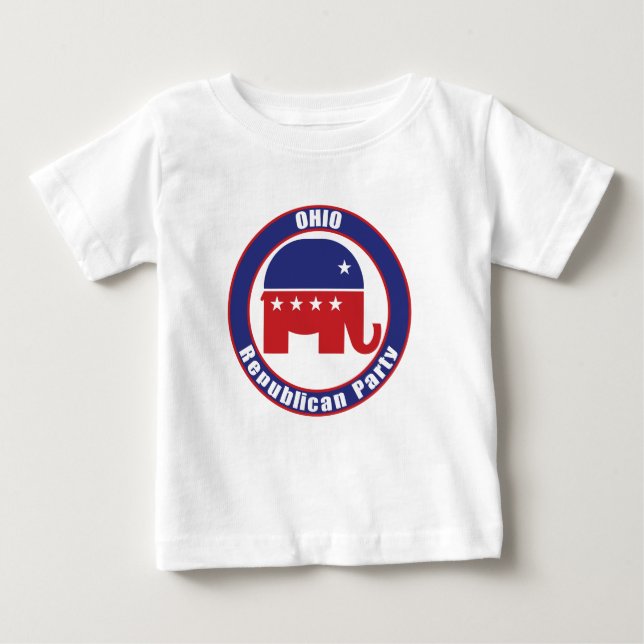 Camiseta Para Bebê Partido Republicano de Ohio (Frente)