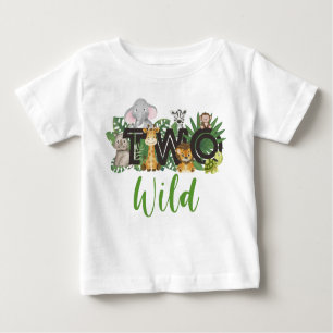 Camiseta Para Bebê Partido Wild One segundo aniversário safari Toddle