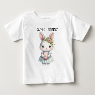 Camiseta Para Bebê Páscoa Bunny