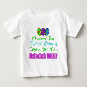 Camiseta Para Bebê Páscoa Bunny Dziadek Will
