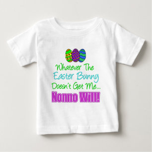 Camiseta Para Bebê Páscoa Bunny Nonno Will