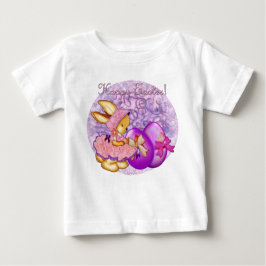 Camiseta Para Bebê Páscoa Bunny Salto