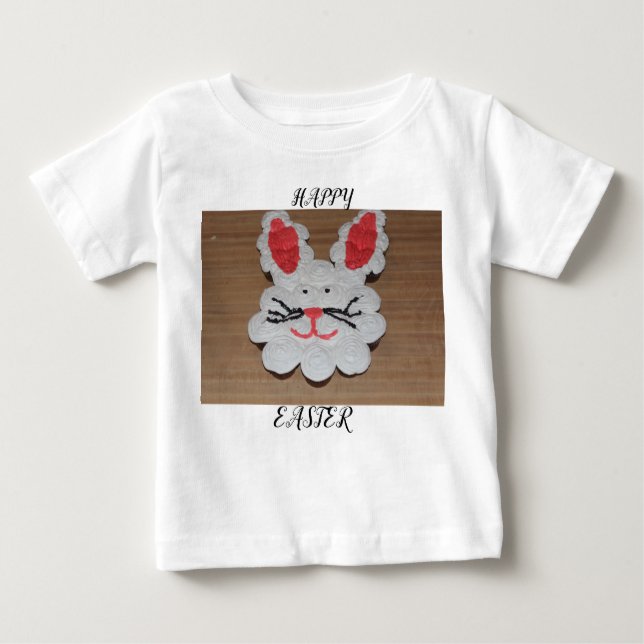 Camiseta Para Bebê Páscoa Coelho Bebê Algodão Gerber. (Frente)