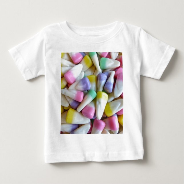 Camiseta Para Bebê Páscoa de milho doce (Frente)