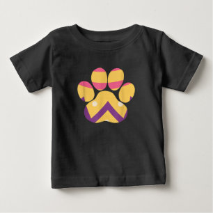 Camiseta Para Bebê Páscoa de Ovo Colorida Cão Engraçado Pata Pata