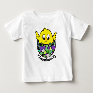 Camiseta Para Bebê páscoa do pintinho 72marketing que choca a parte