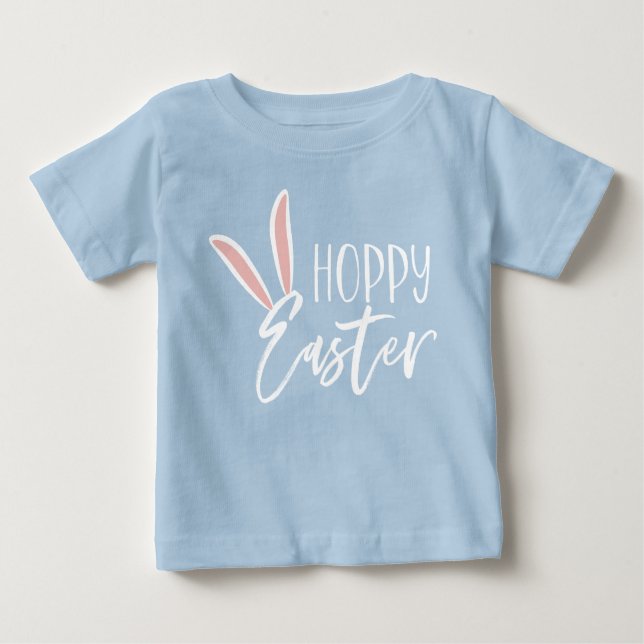 Camiseta Para Bebê Páscoa Hoppy (Frente)