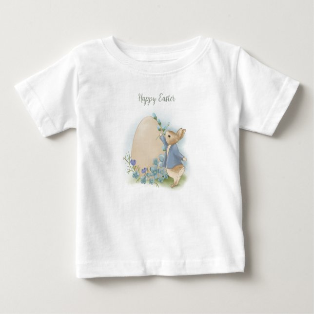 Camiseta Para Bebê Páscoa Peter Rabbit Baby T-Shirt (Frente)