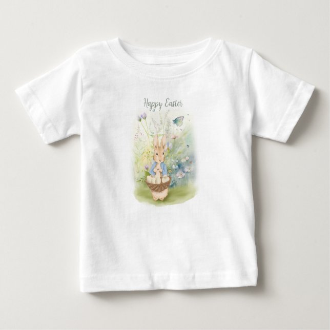Camiseta Para Bebê Páscoa Peter Rabbit Baby T-Shirt (Frente)