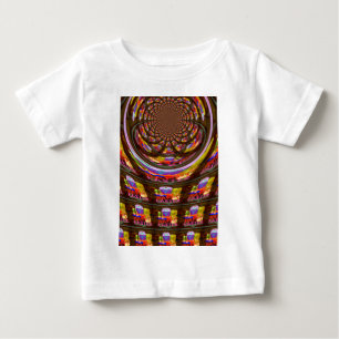 Camiseta Para Bebê Páscoa psicodélica Caleidoscópio Art Impressão