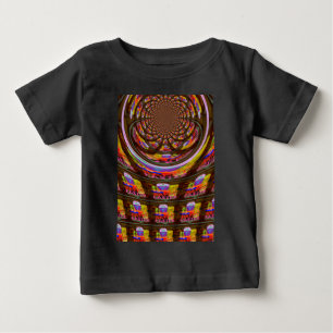 Camiseta Para Bebê Páscoa psicodélica Caleidoscópio Art Impressão