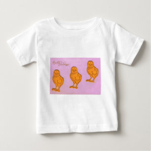 Camiseta Para Bebê Páscoa Saudações Pintinhos Roxo