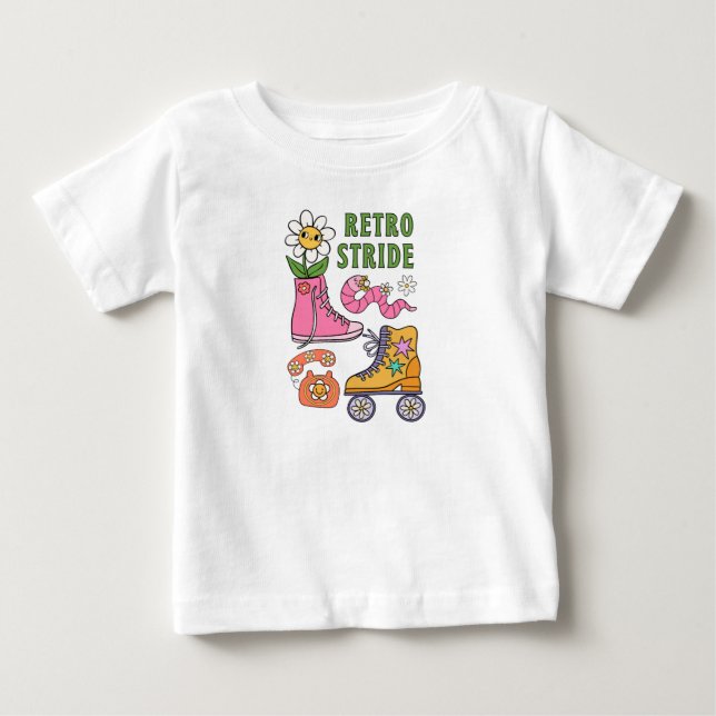 Camiseta Para Bebê Passada retrô (Frente)