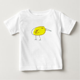 Camiseta Para Bebê Passarinho Amarelo Engraçado Desenho Animado Rabis