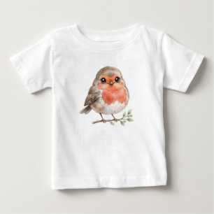 Camiseta Para Bebê Passarinho da Floresta-Robin Fofo