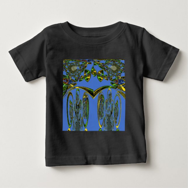 Camiseta Para Bebê Pássaro azul (Frente)