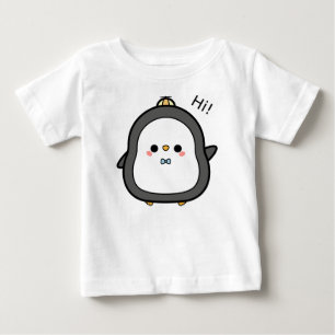 Camiseta Para Bebê Pássaro, Caráter, pinguim