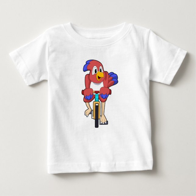 Camiseta Para Bebê Pássaro com Bicicleta (Frente)