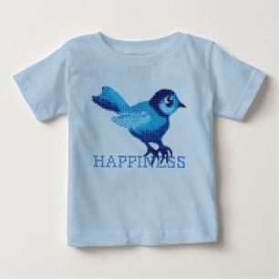 Camiseta Para Bebê Pássaro da felicidade