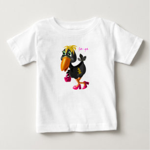Camiseta Para Bebê Pássaro da Moda