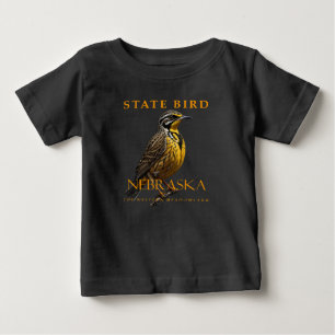 Camiseta Para Bebê Pássaro do Território de Nebraska O Western Meadow