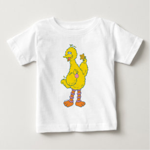 Camiseta Para Bebê Pássaro Grande Segurando Enfeites de Natal