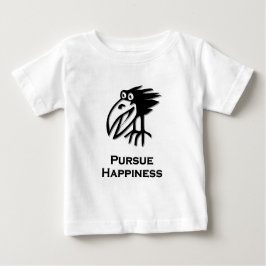 Camiseta Para Bebê Pássaro Persegue Felicidade